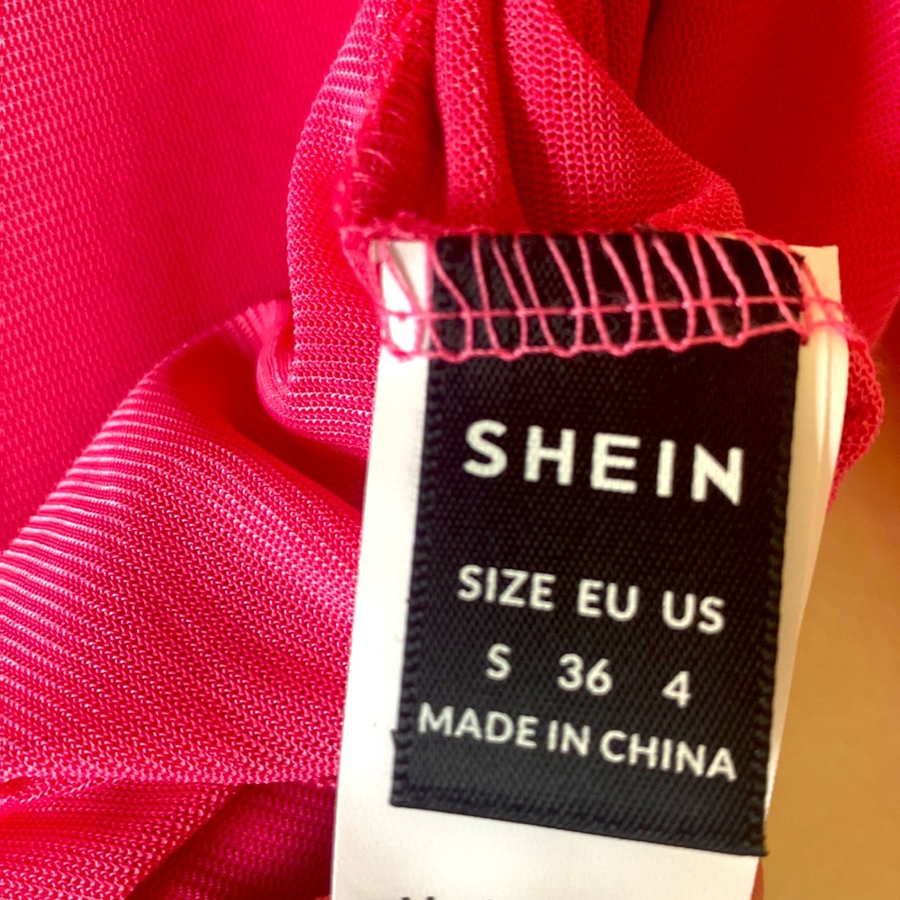 💖 Hot Pink Mesh Long Sleeve Top 💖 - Picture 6 of 6